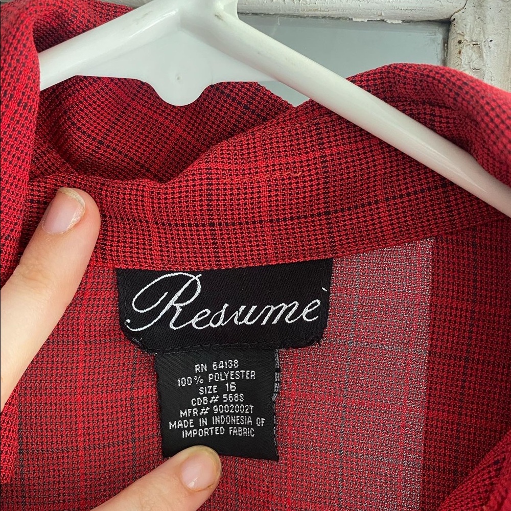Red printed blouse - Picture 3 of 3